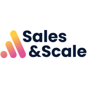 Colorful logo with text 'Sales & Scale'
