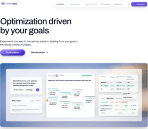 Turintech.ai.homepage Screenshot of Turintech.ai's Homepage.